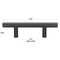 Gliderite Hardware 2-1/2 in. Center to Center Oil Rubbed Bronze Solid Steel Bar Pull - 5007-64-ORB 5007-64-ORB-1 - alternate 4